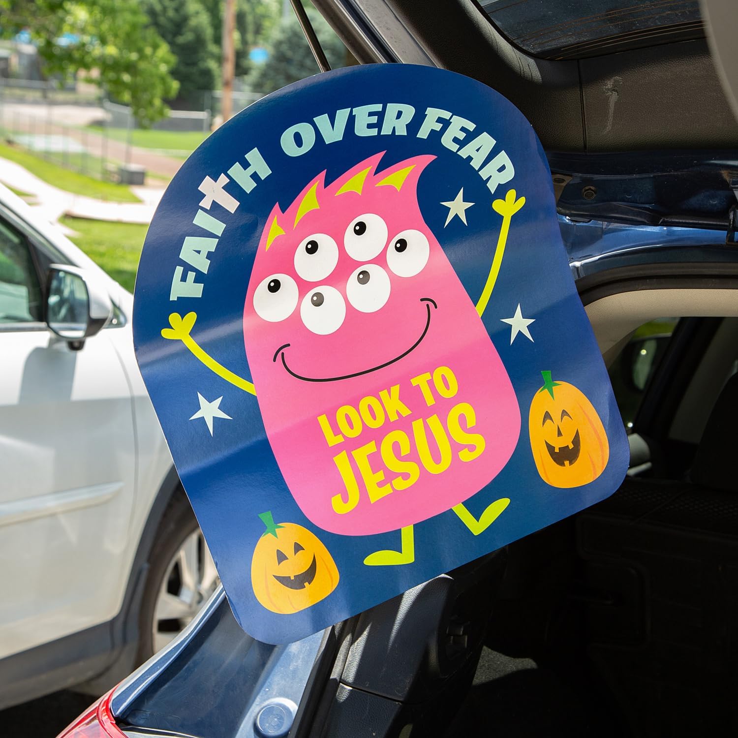 Fun Express Religious Monster Trunk-or-Treat Deluxe Decorating Kit - 55 Pc