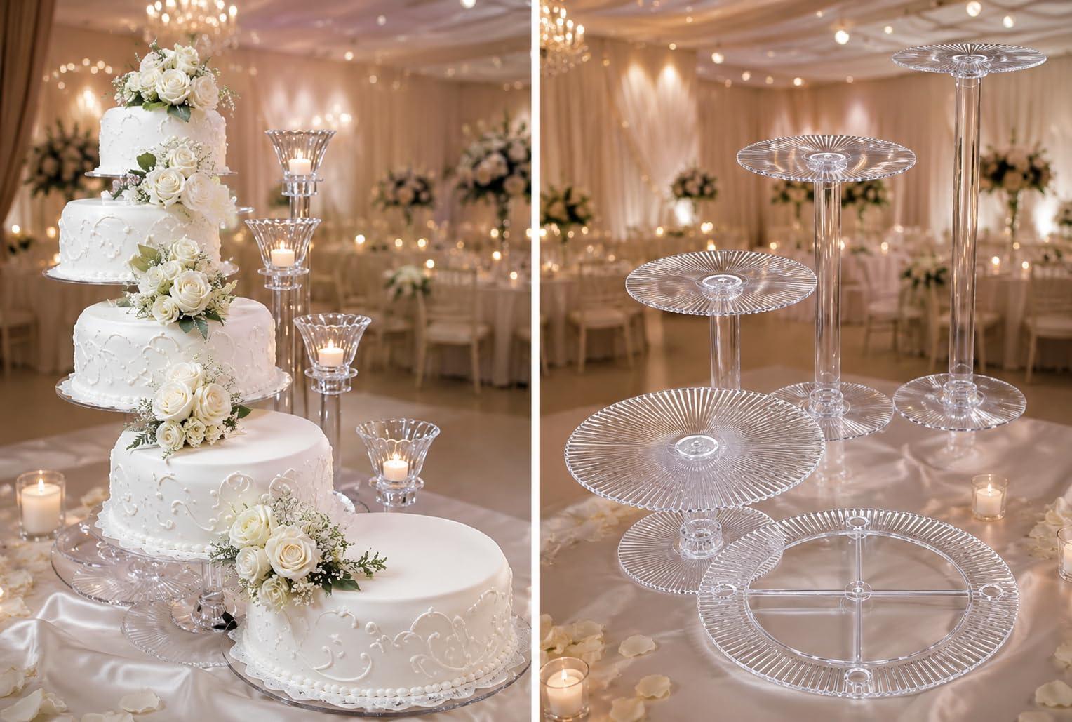 5 Tier Cascade Wedding Cake Stand (Style 5A)