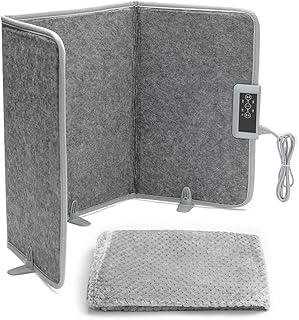 NIPPONSPACE パネルヒーター 足元ヒーター 足元パネルヒーター デスク下 ペット おりたたみ式 一人用 こたつ 自動OFF デスク足元 3段温度調節 3段階タイミング タイマー機能 45°転倒保護 冷え対策 ブランケット付き 遠赤外線デスクヒーター 日本企画 日本語説明書 (型番:panel heater PH-B30)