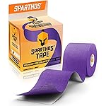 Sparthos Kinesiology Tape - Incredible Support for Athletic Sports and Recovery - Free Kinesio Taping Guide! - Kinselogy Kenisology Kensio Kinesthetic Pregnancy Lifting - Uncut (Indigo Purple)