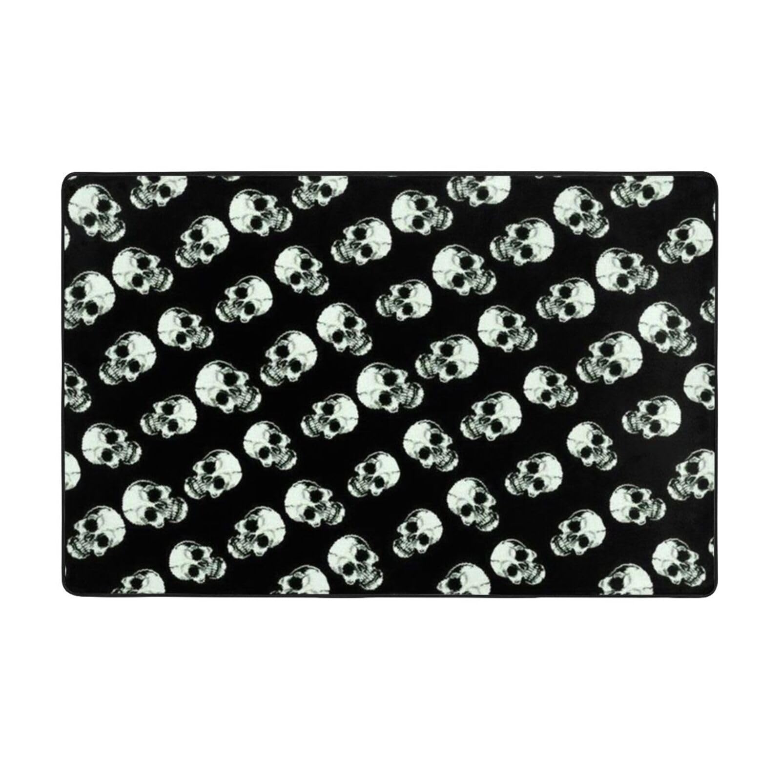 Grand tapis de cuisine lavable antidérapant en peluche noire