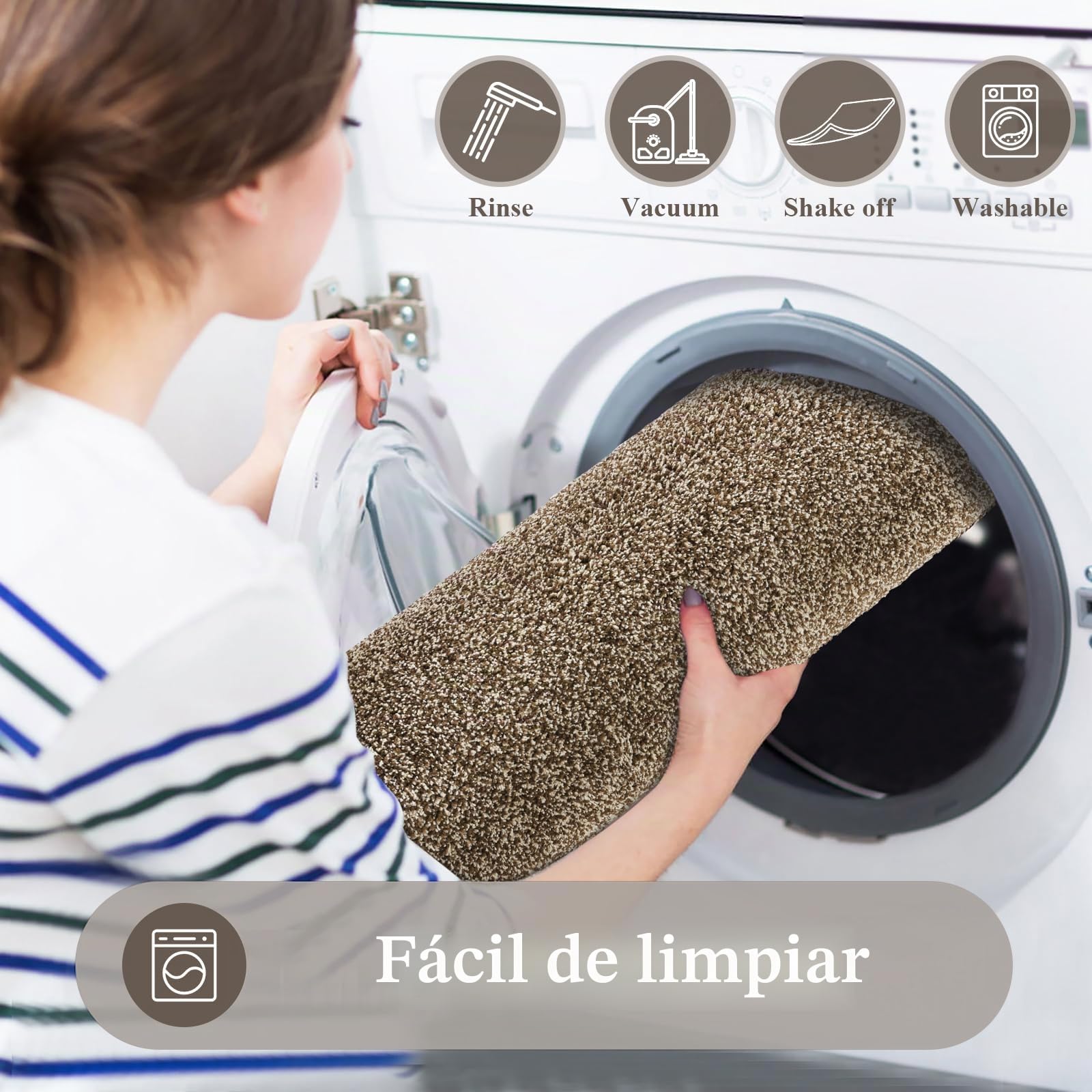 Enyhom Alfombra Pasillo Larga 80 x 300 cm, Moderna Absorbente Alfombra Cocina Lavable Esponjosas Tapete Cocina Entrada, Alfombra Antideslizante para Pasillos, Entrada, Dormitorio, Lavandería
