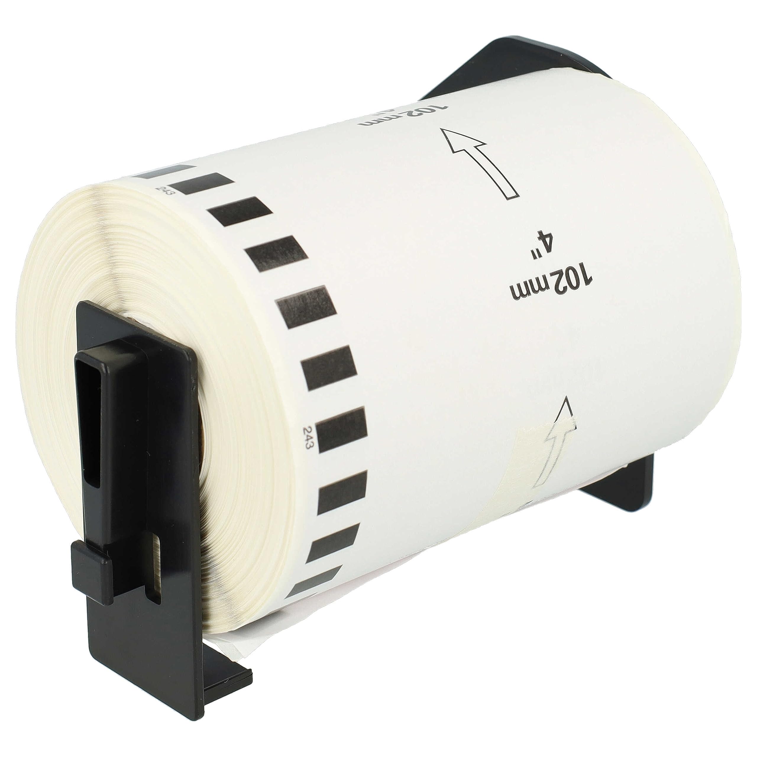 vhbw 5 x rolka etykiet z uchwytem 102 mm x 30,48 m (1 etykieta) kompatybilna z drukarką etykiet Brother PT QL560VP, QL-570, QL-580, QL-580N