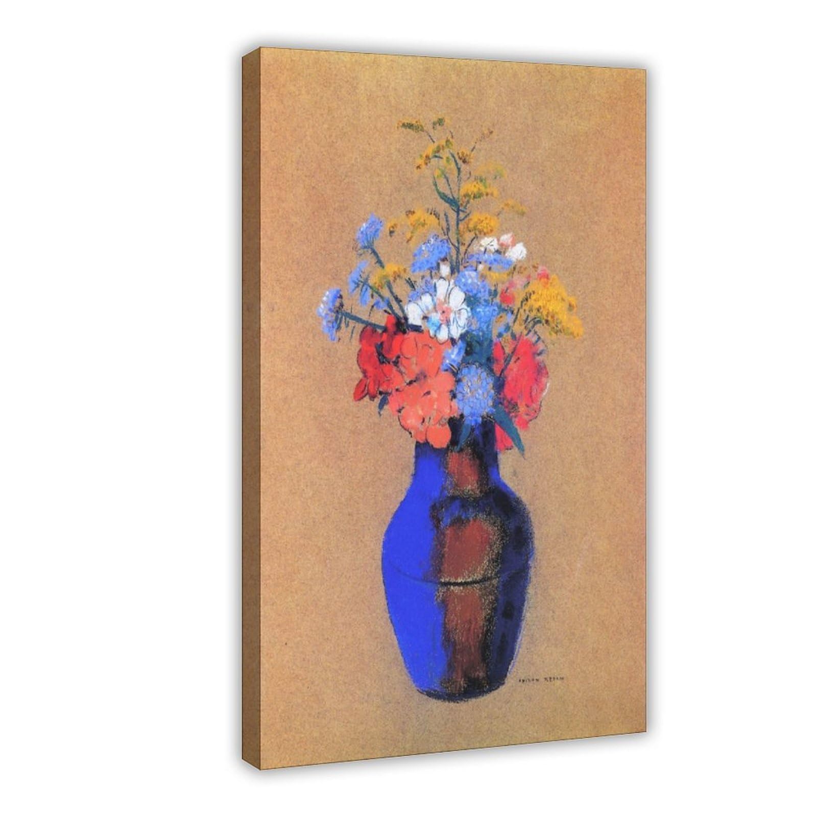 Fleurs sauvages Odilon Redon cadre toile pour mur blanc triste - 8