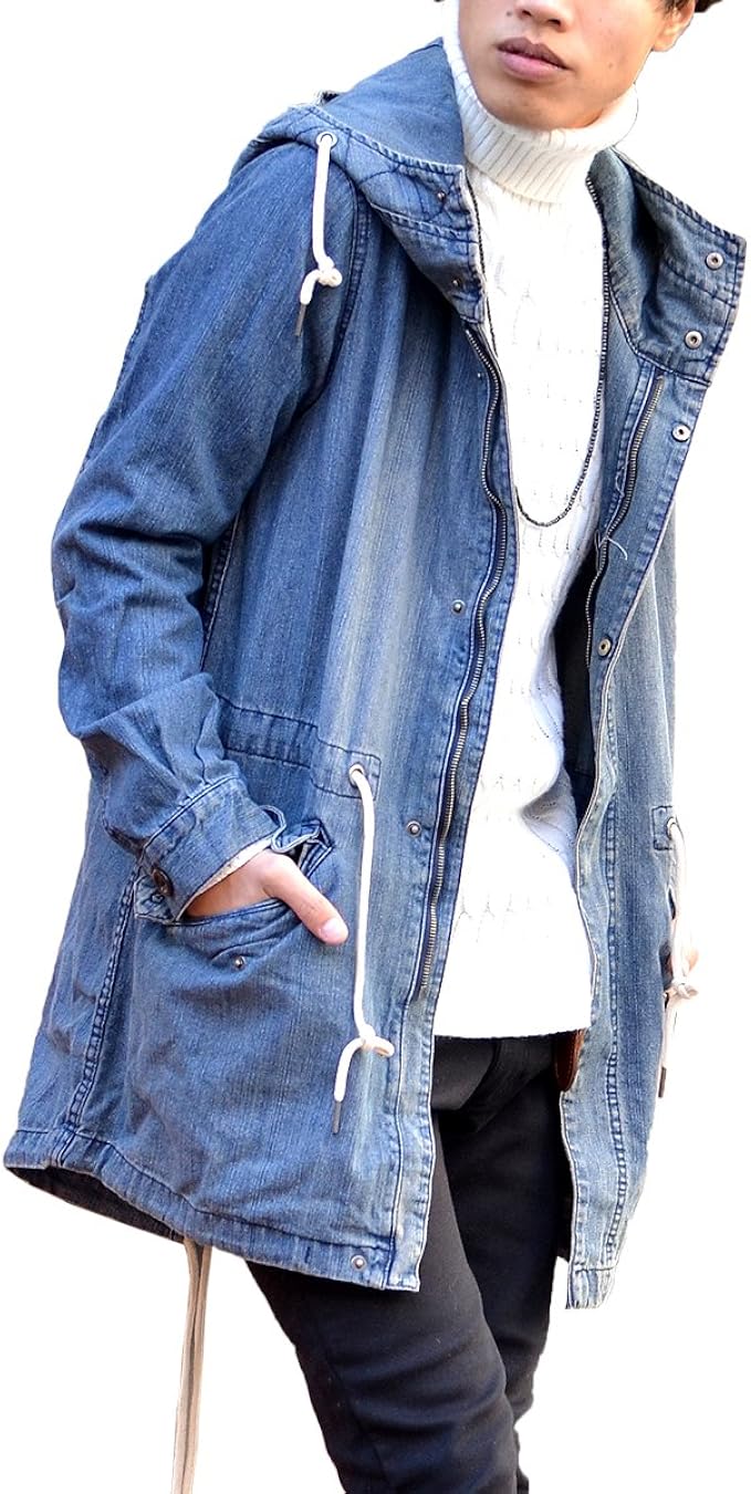 Amazon マイノリティセレクト Minority Select モッズコート メンズ ミリタリー ネイビー デニム ロング 大きいサイズ コート ジャケット 通販