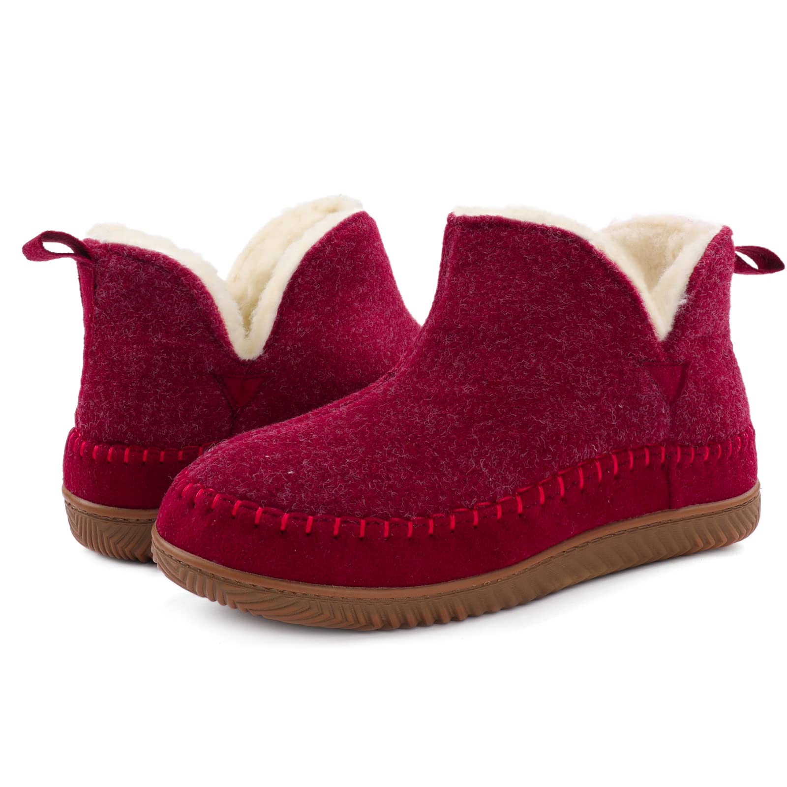 ZIZORWomen's Moccasin Bootie Slippers with Cosy Memory Foam, Ladies' Toasty Slip on House Shoes with Hard Outdoor Indoor Rubber Sole