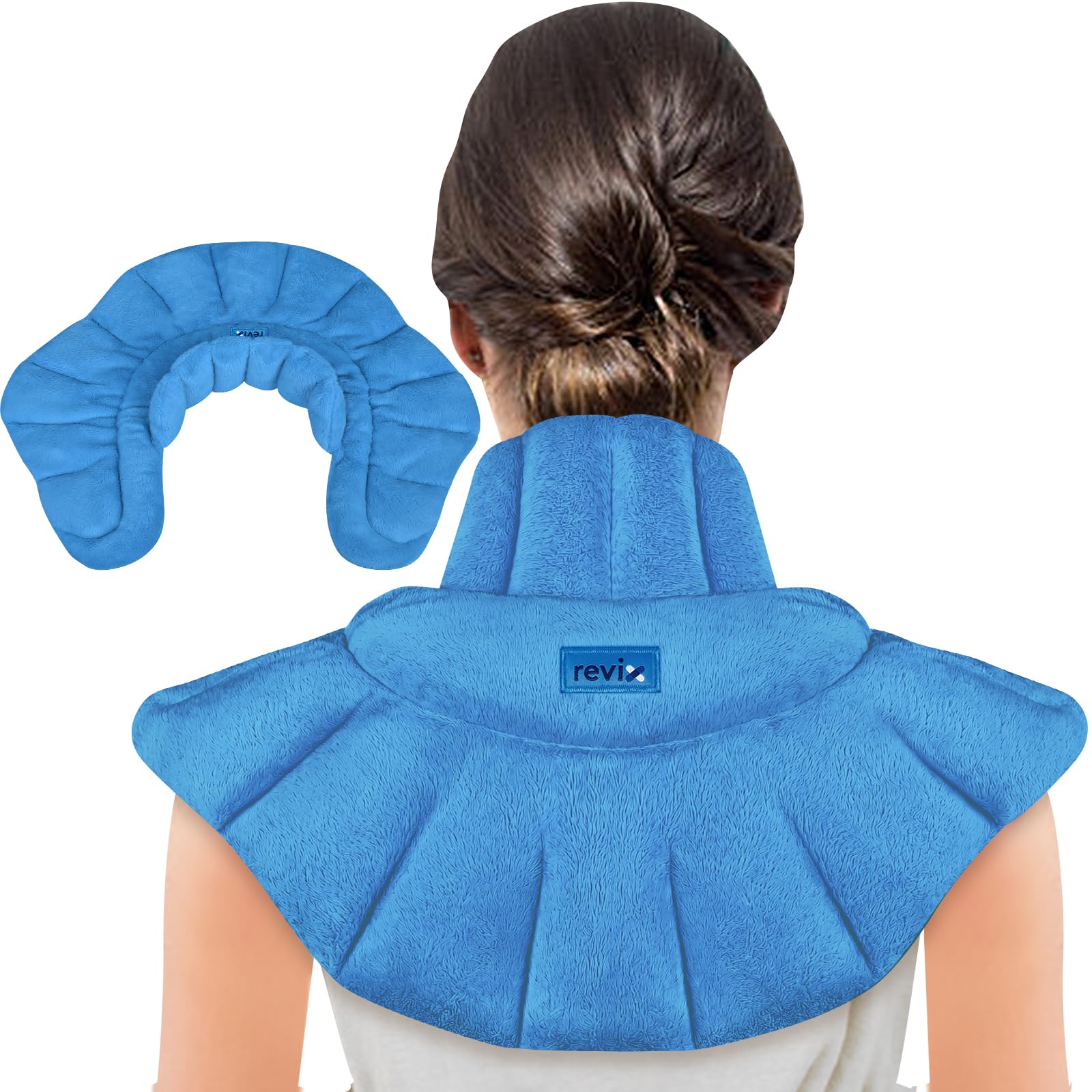 REVIX Neck Heating Pad Microwavable, Weighted Microwave Shoulder Wrap
