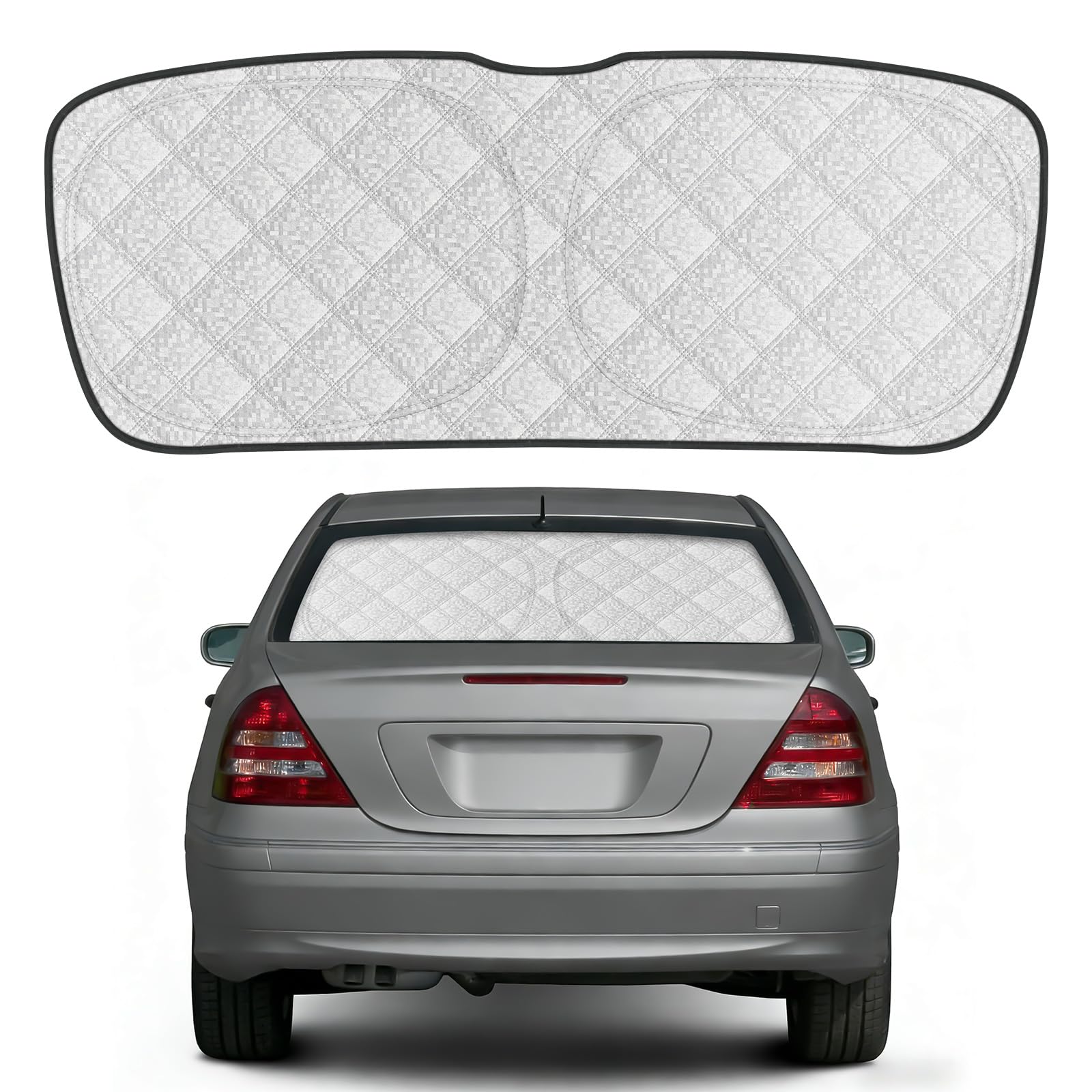 Parasol para Luna Trasera Compatible con Mercedes-Benz C-Class W206 2022-2026, Protector Solar Interior para Ventana Trasera de Coche, Plegable, Cubierta Reflectante para el Sol