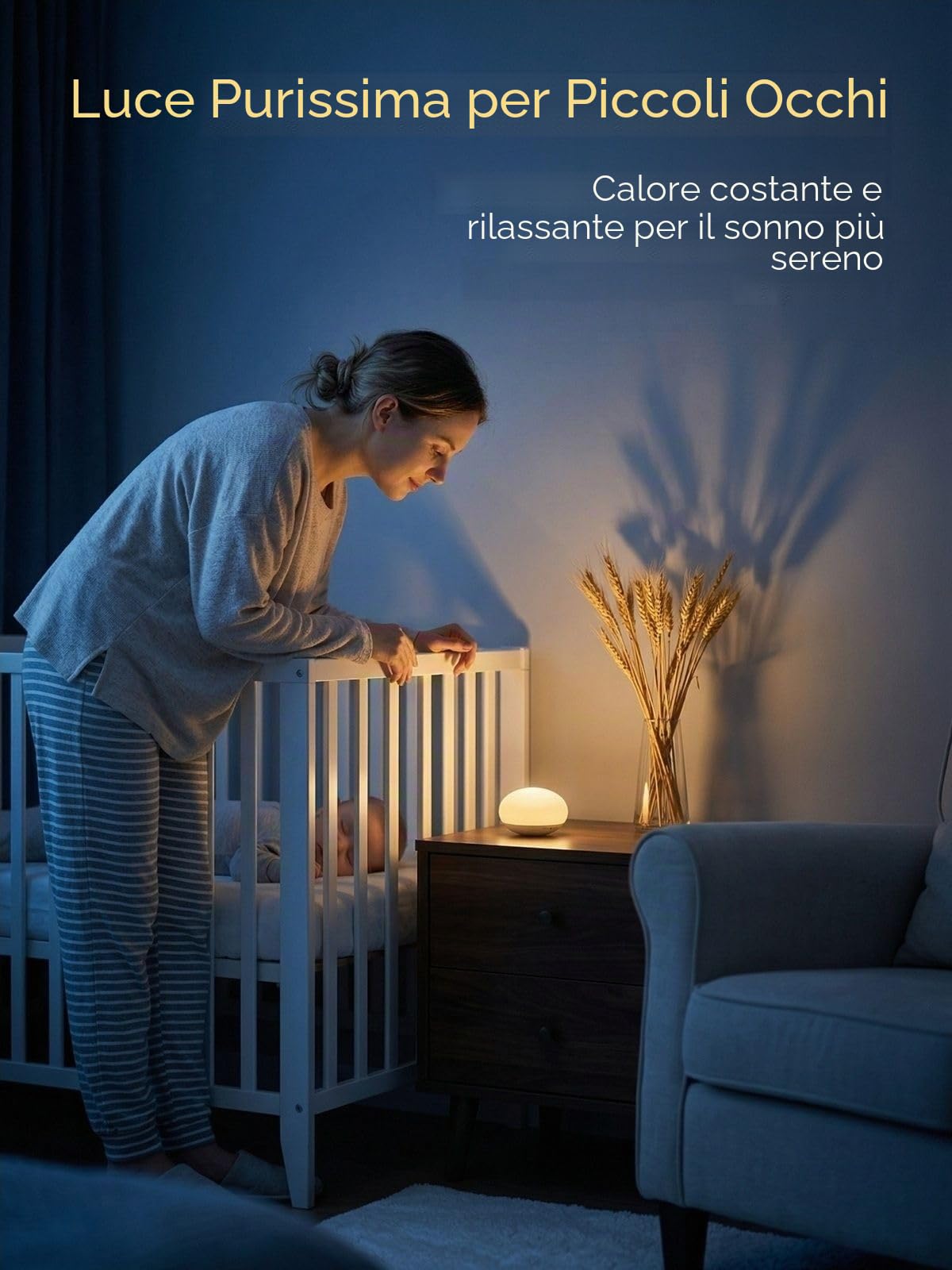 EASZZZ Luce notturna per bambini, luci notturne per l'allattamento al seno, morbida lampada notturna in silicone senza BPA, cura degli occhi, design facile da aprire, oscuramento continuo, confezione | Lampada tattile in silicone dimmerabile per cambio pa