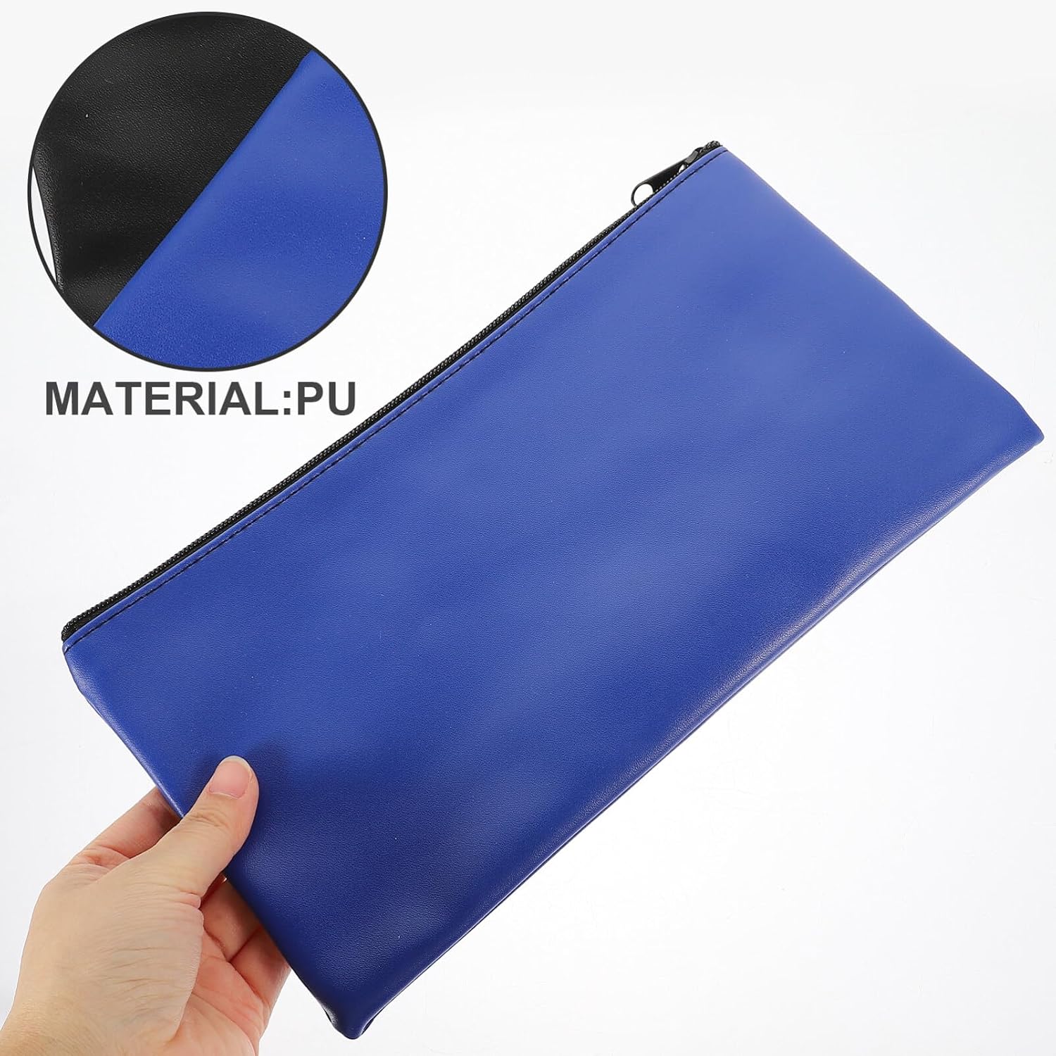 NUOBESTY 2pcs Zipper Money Pouch Versatile Cash Holder for Travel Home Office and Easy to Clean Includes Pouches for Cards