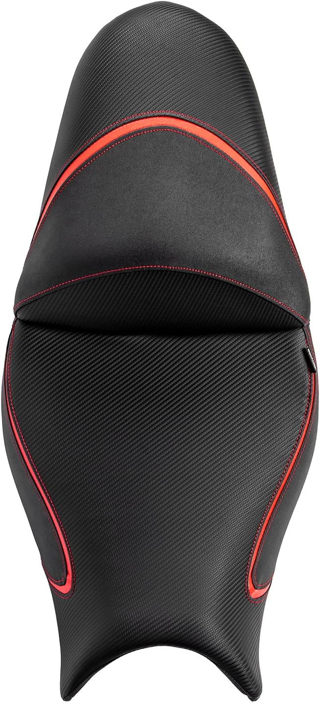 Motorcycle Complete Seat Cushion Pad Fit for Versys 650 Versys650 2022-2025 Passenger Driver One-Piece Pillion Pressure Relief,Red
