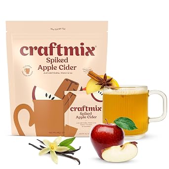 Craftmix Crisp Apple Cider Mix, Instant Spiced Apple Cider Drink, 12 Pack