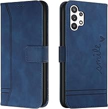 Mobile Phone Case for Samsung Galaxy A13 4G Case Foldable Flip Case with Card Slot Mobile Phone Protective Case Leather Wallet Flip Case Slim Book Cover - Blue