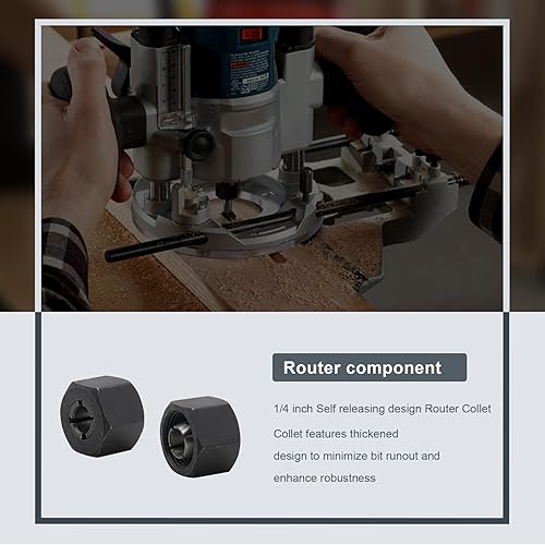 Miniatura 39 de Thaekuns 2 piezas 2610906284 1/2" Router Collet para Bosch 1613,1617, 1618,1619 Series Routers