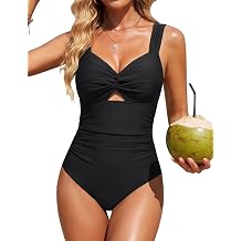 BMJL Womens Tummy Control One Piece Swimsuit Modest Full Coverage Bathing Suit Wide Straps Twist Knot Swim Suit 2026