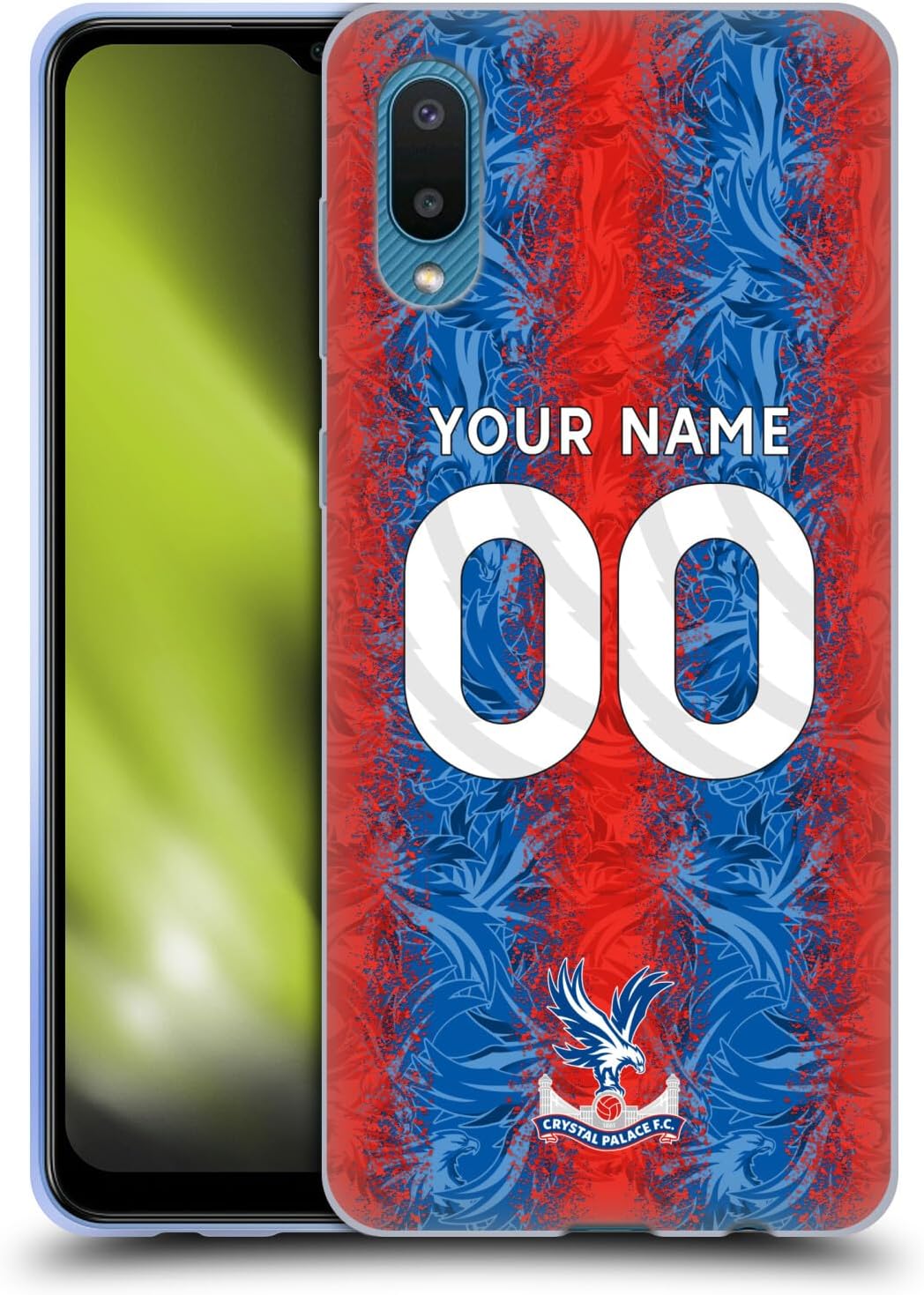 Head Case Designs Officially Licensed Custom Customised Personalised Crystal Palace Football Club Home 2024/25 Kit Soft Gel Case Compatible With Samsung Galaxy A02/M02 (2021)