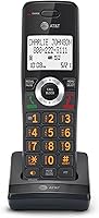 Vista 21 de AT&T Teléfono doméstico inalámbrico DECT 6.0 expandible de 2 auriculares con pantalla grande, botones grandes, contestador, bloqueador de llamadas