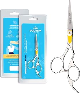 Equinox Razor Edge Professional Barber Hair Cutting Scissors - 6.5" Japanese Stainless Steel Salon Shears with Tension Screw