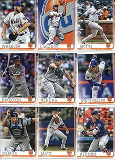 2019 Topps Series 2 Baseball New York Mets Team Set of 13 Cards: Noah Syndergaard(#359), Zack Wheeler(#371), Juan Lagare...