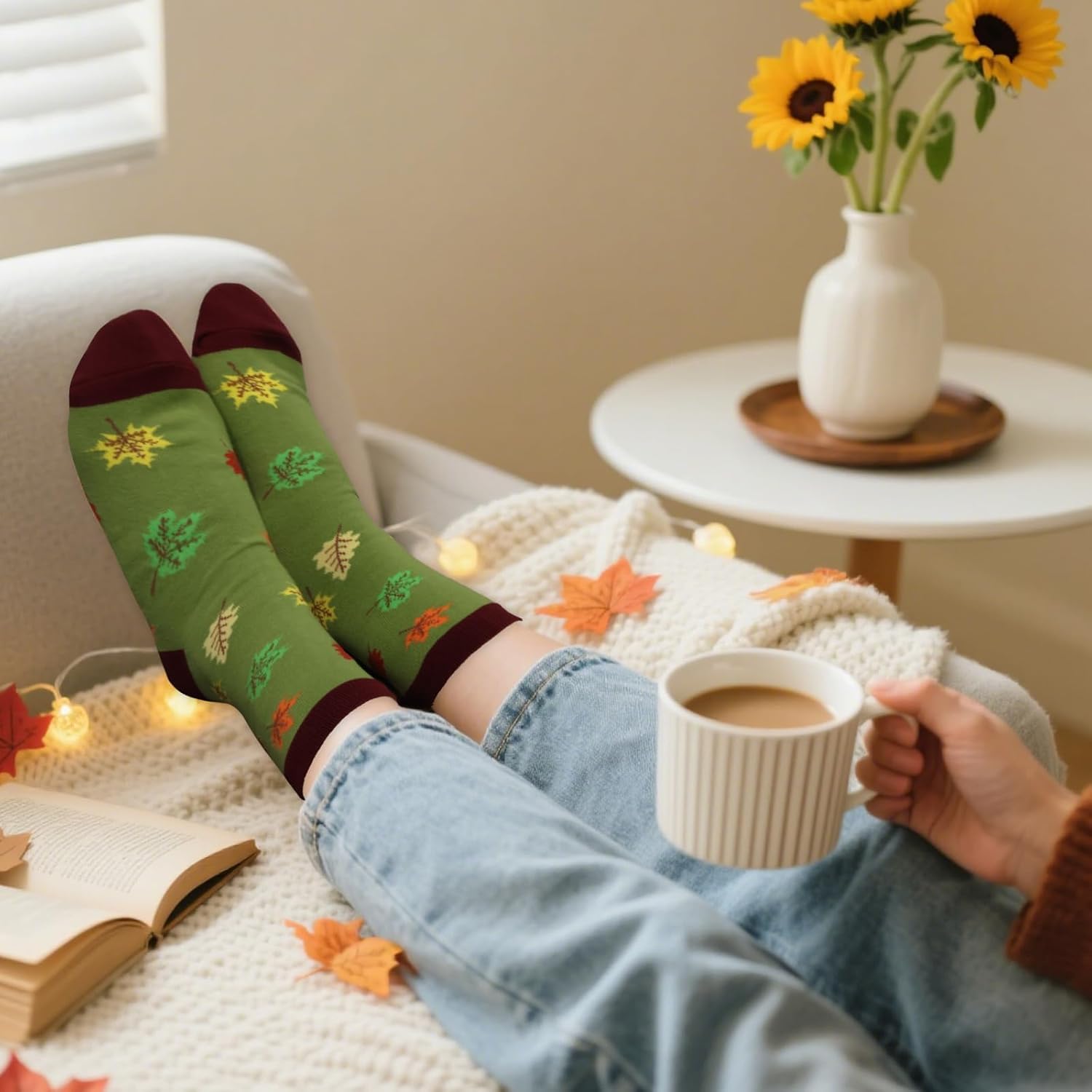 Fancy Land 6 Pairs Thanksgiving Socks Women Men Thanksgiving Gifts for Women Fall Socks Party Supplies - Image 3