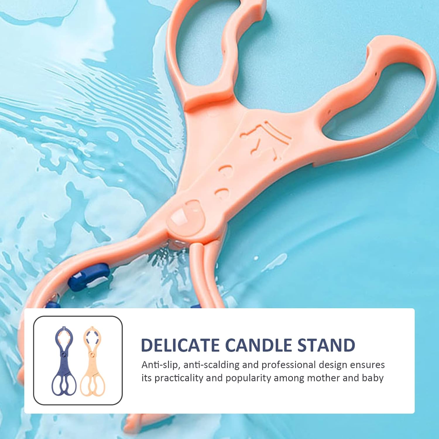 Beavorty 2pcs - Bottle Clamp High-Temperature Resistant Feeding Tong Ergonomic Design for Easy Handling of Hot Bottles and Nipples for Nursing and Feeding