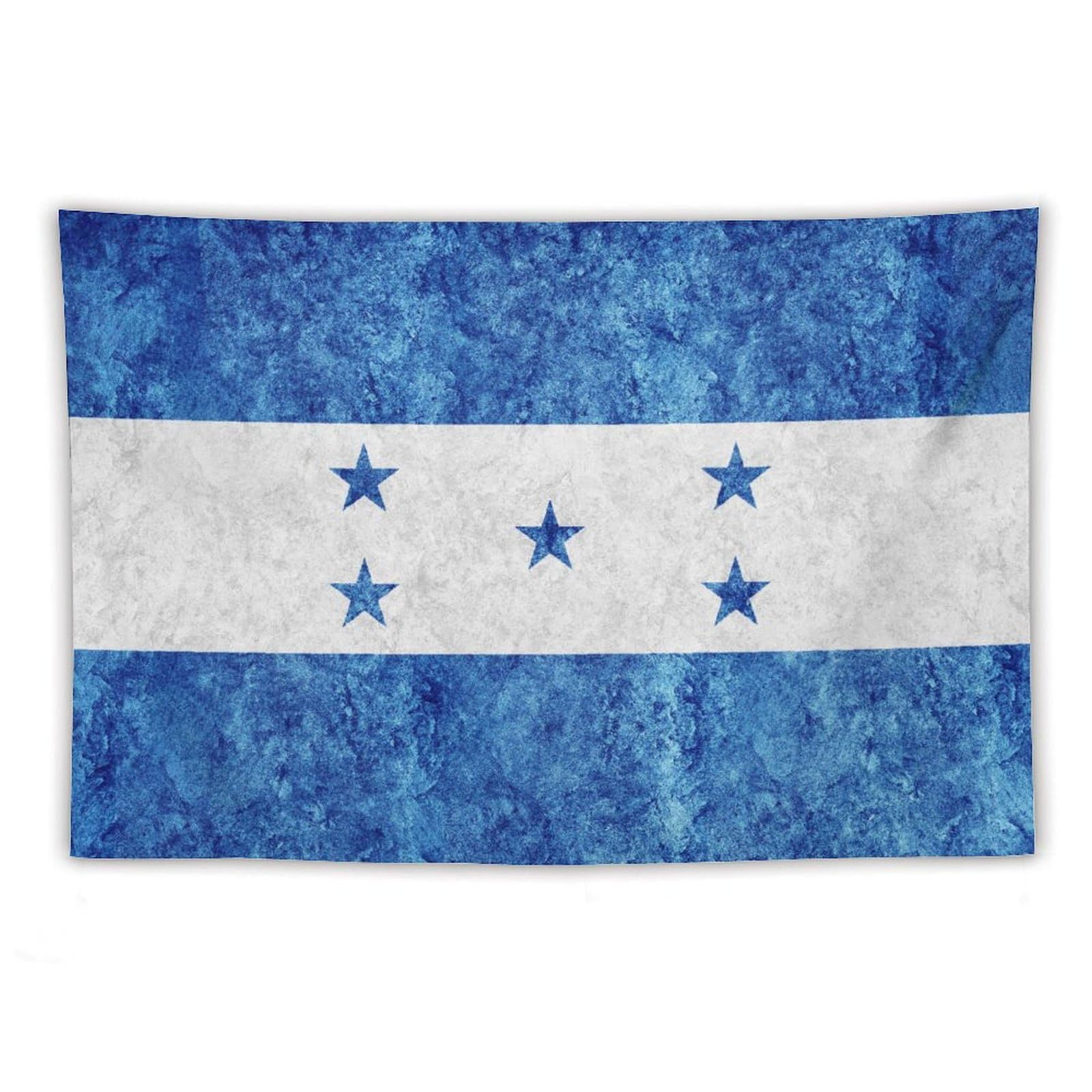 XingFox Honduras Flag Textured Tapestry Wall Hanging National Flag Tapestry for Room Bedroom Dorm Aesthetic Decorations, 40"x60"