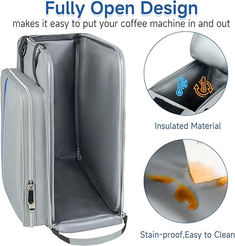 Miniatura 3 de Bolsa de viaje para cafetera, compatible con Keurig K-Mini, funda de transporte para cafetera de una sola porción compatible con K-Mini Plus con