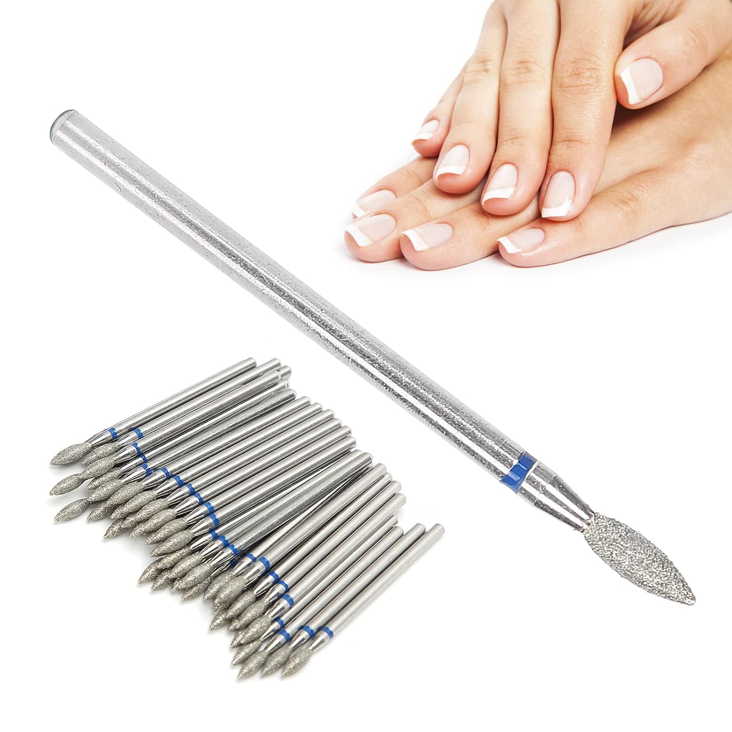 Professional Nail Drill Bits - Replacement Polishing Grind Heads for Manicure & Pedicure | Fits Most Nail Drill Machines | Durable Emery Material