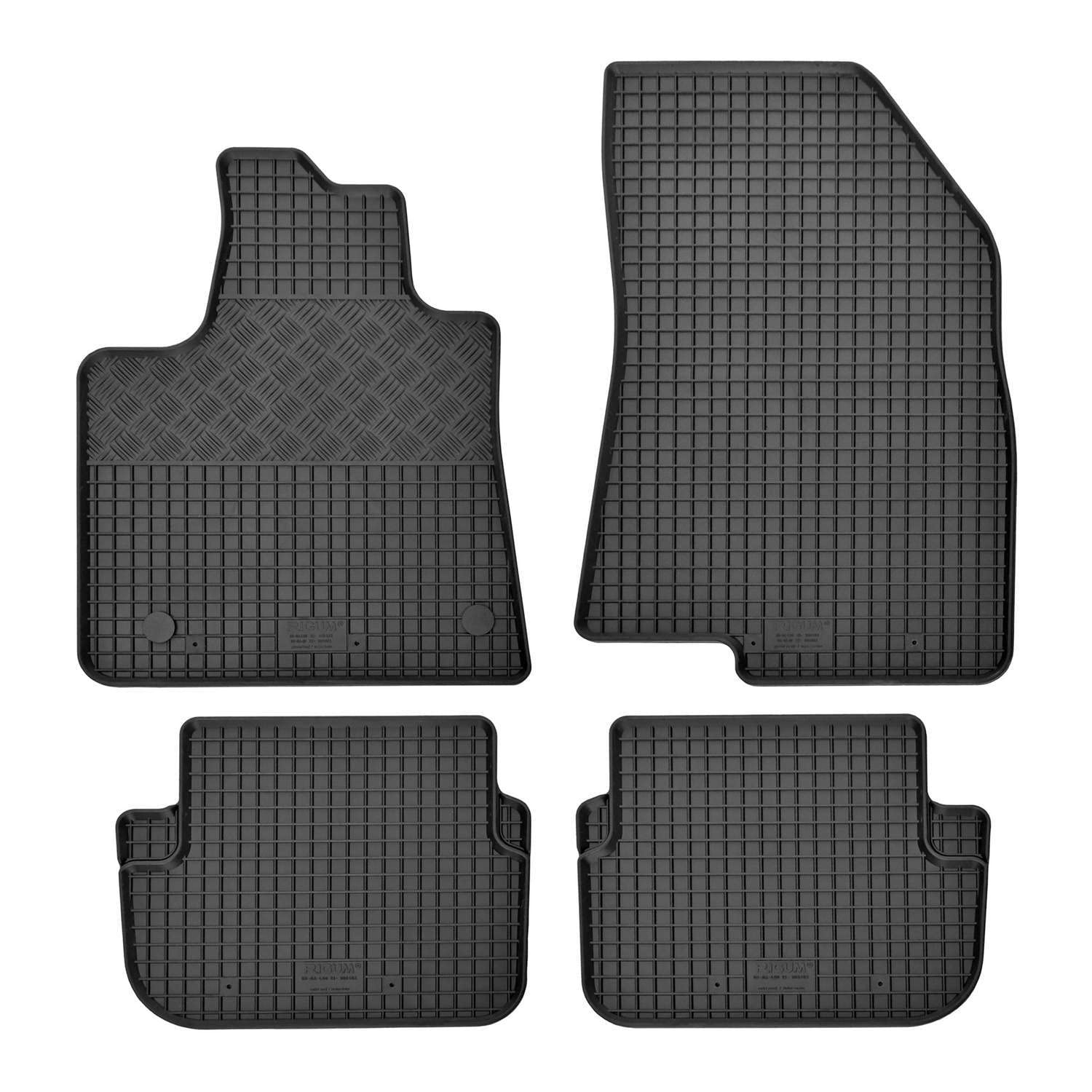 Dywaniki samochodowe kompatybilne z Dacia Sandero/Sandero Stepway 2021, gumowe dywaniki samochodowe, w 100% dopasowane dywaniki gumowe, antypoślizgowe, czarne