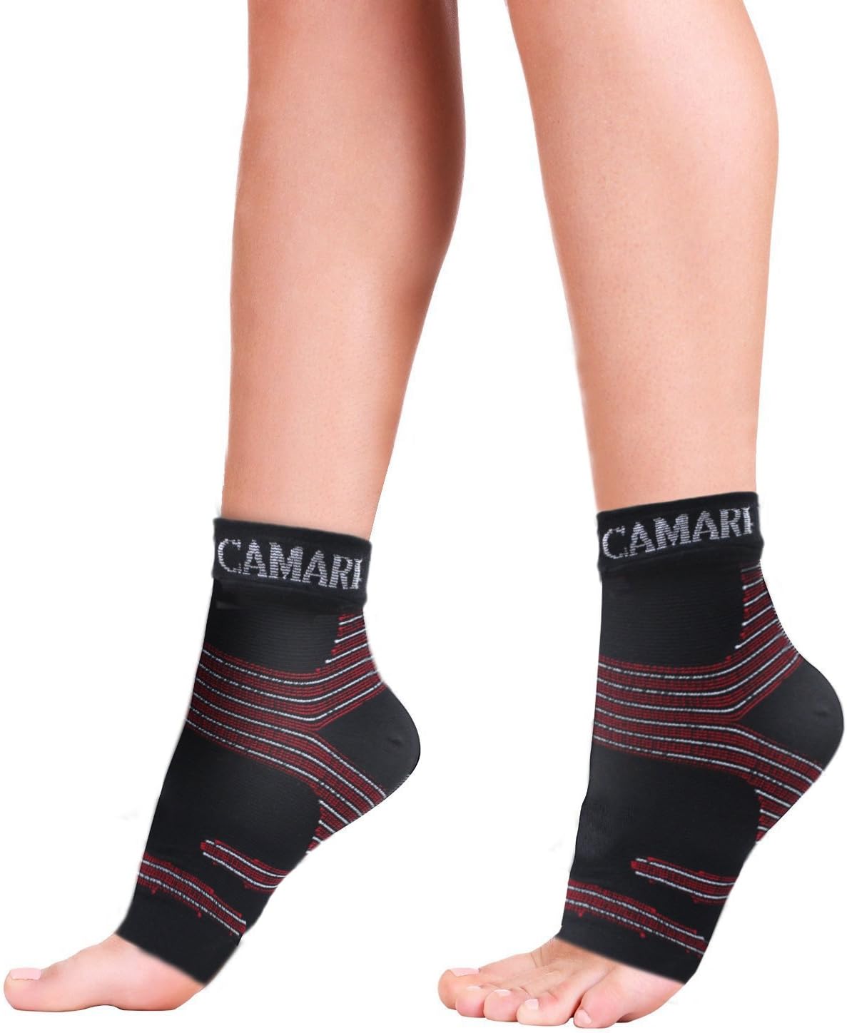 Camari Gear Plantar Fasciitis Socks With Arch & Ankle Support, Foot Care Compression Sleeve Better than Night Splint, Ankle Brace to Increase Circulation, for Relief of Edema, Heel Spurs, Feet Pain