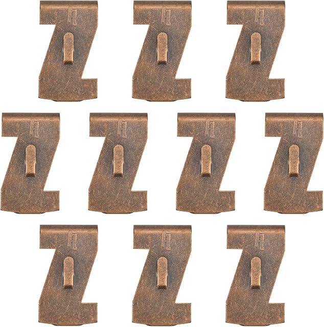 INCREWAY Brick Hook Clips, Metal Brick Wall Hook Heavy Duty Wall Clips for Hanging String Lights Wreaths Pictures or Decorations (Red Bronze)