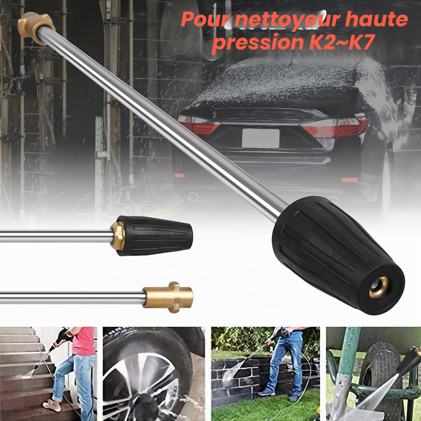 276 bars - Buse Rotors de Qualité Supérieure pour Nettoyeur Haute Pression pour K4 K5 K6 K7 - Buse de Lance de Lavage de Voiture