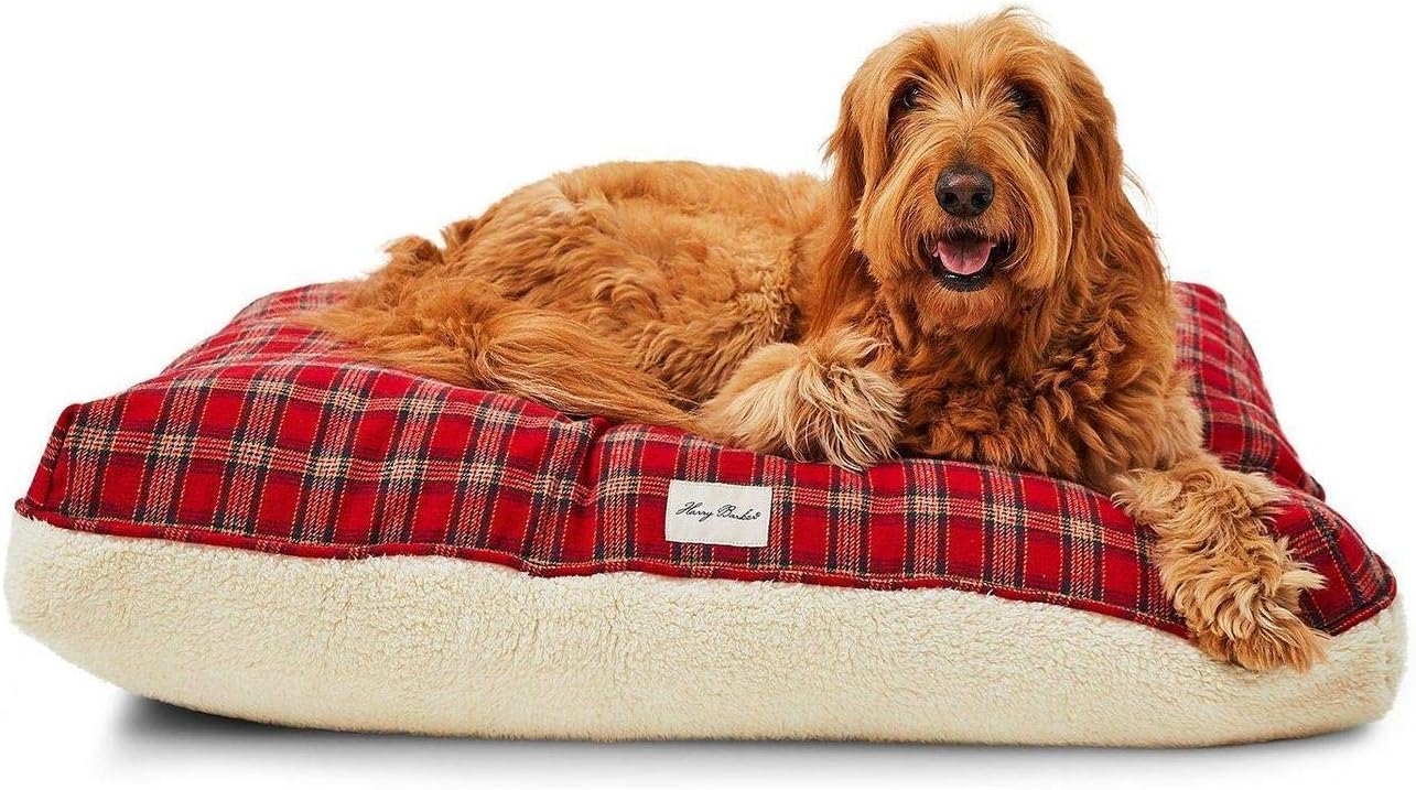 M Plaid Sherpa Dog Bed