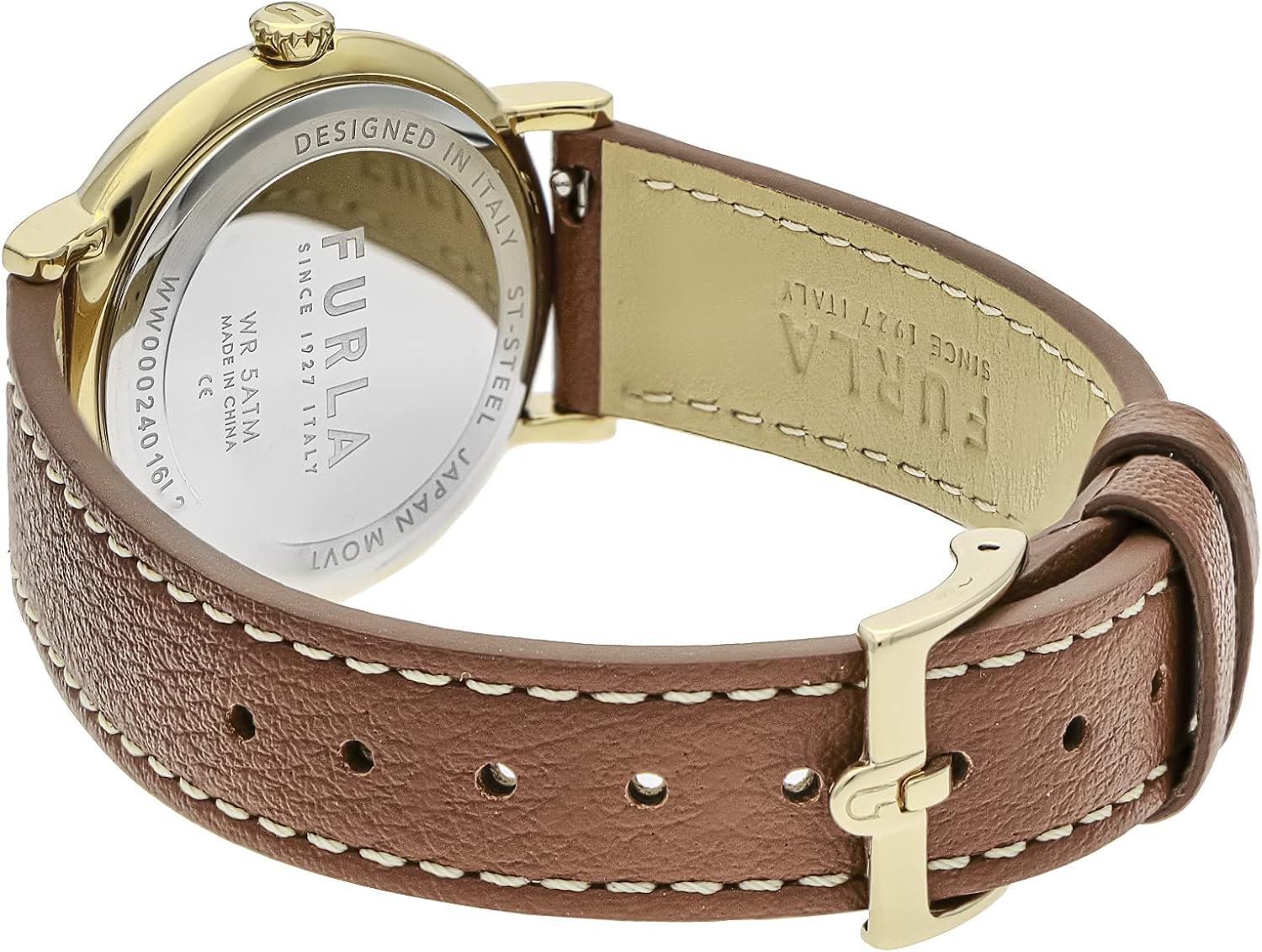 Furla Women's Brown Leather Strap Watch (Model: WW00024016L2)