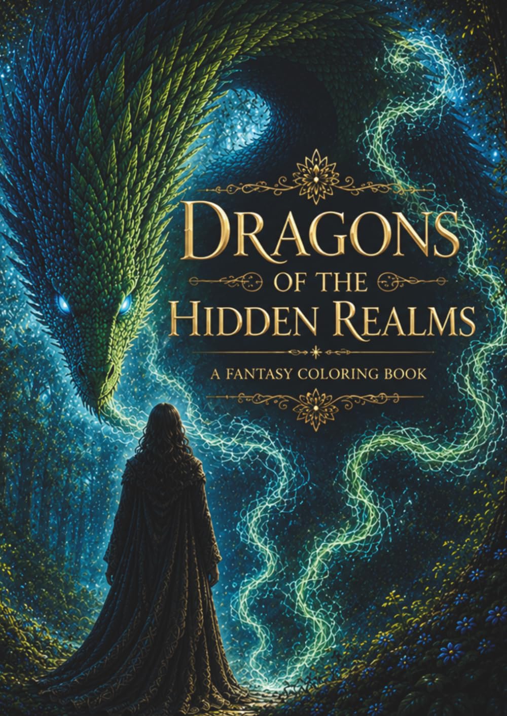 Dragons of the Hidden Realms - A Fantasy Coloring Book