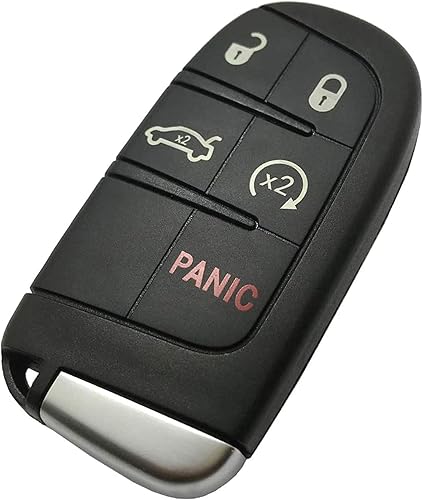 Miniatura 2 de Funda para llavero inteligente de 5 botones para Dodge Challenger Charger Dart Durango Journey Jeep Grand Cherokee Chrysler 300 sin llave de