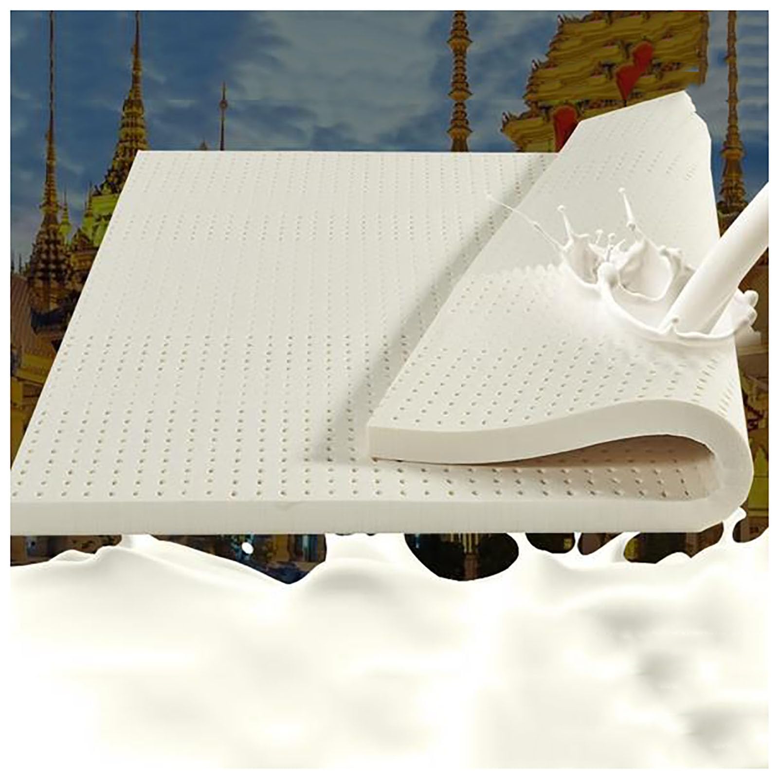 Natural Organic Latex Mattress Topper for Exceptional Comfort and Durability in Home Bedroom