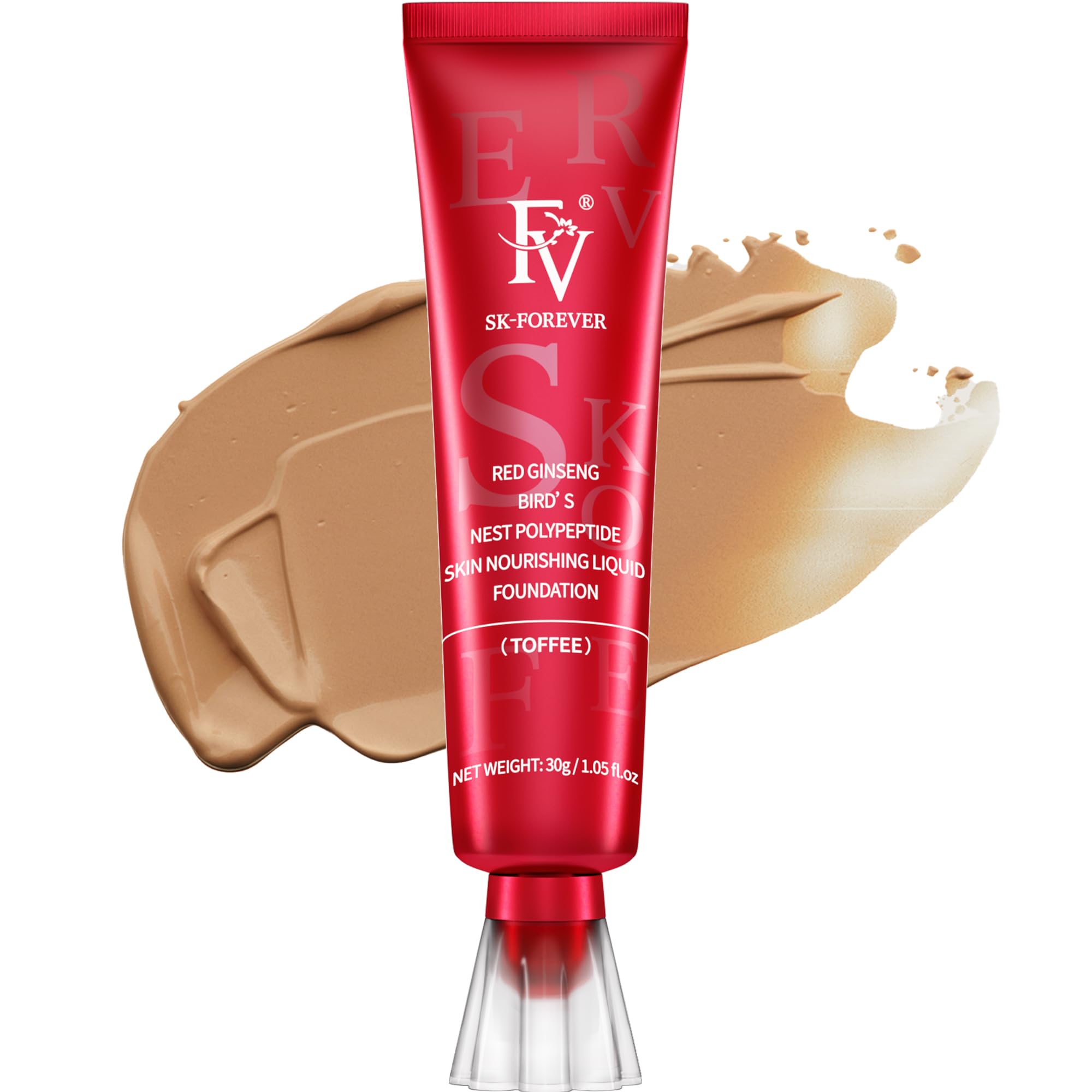 FV Base Maquillaje Impermeable con Acabado Mate y Larga Duradero, Cobertura Media, Para Pieles Grasas y Mixtas, Base de Maquillaje Textura Ligera, 30g, Toffee