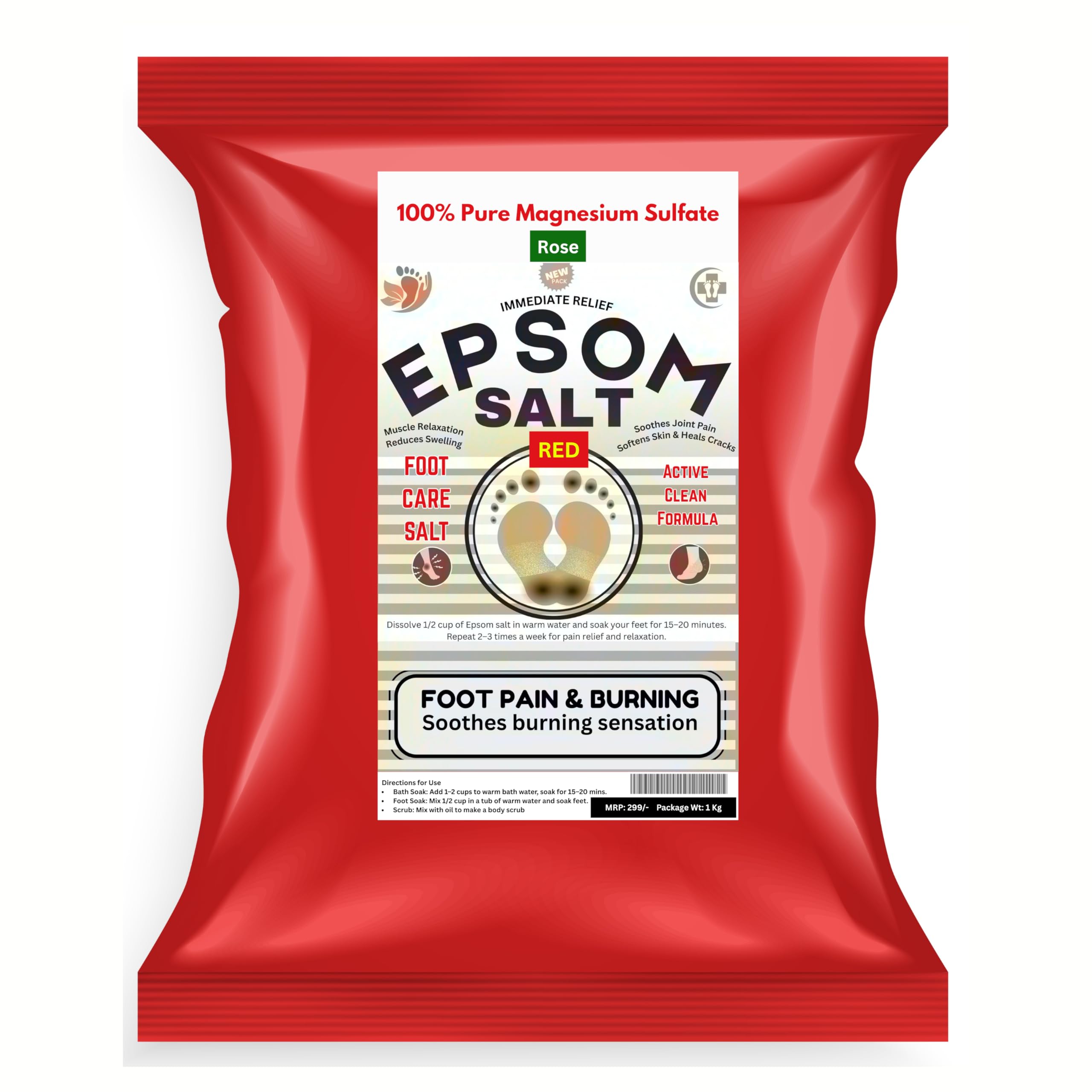 generic Fast Acting Extra Power Red Epsom Salt | Magnesium Sulphate Bath | Joint Pain and Foot Pain Relief 1 Kg-picture-19