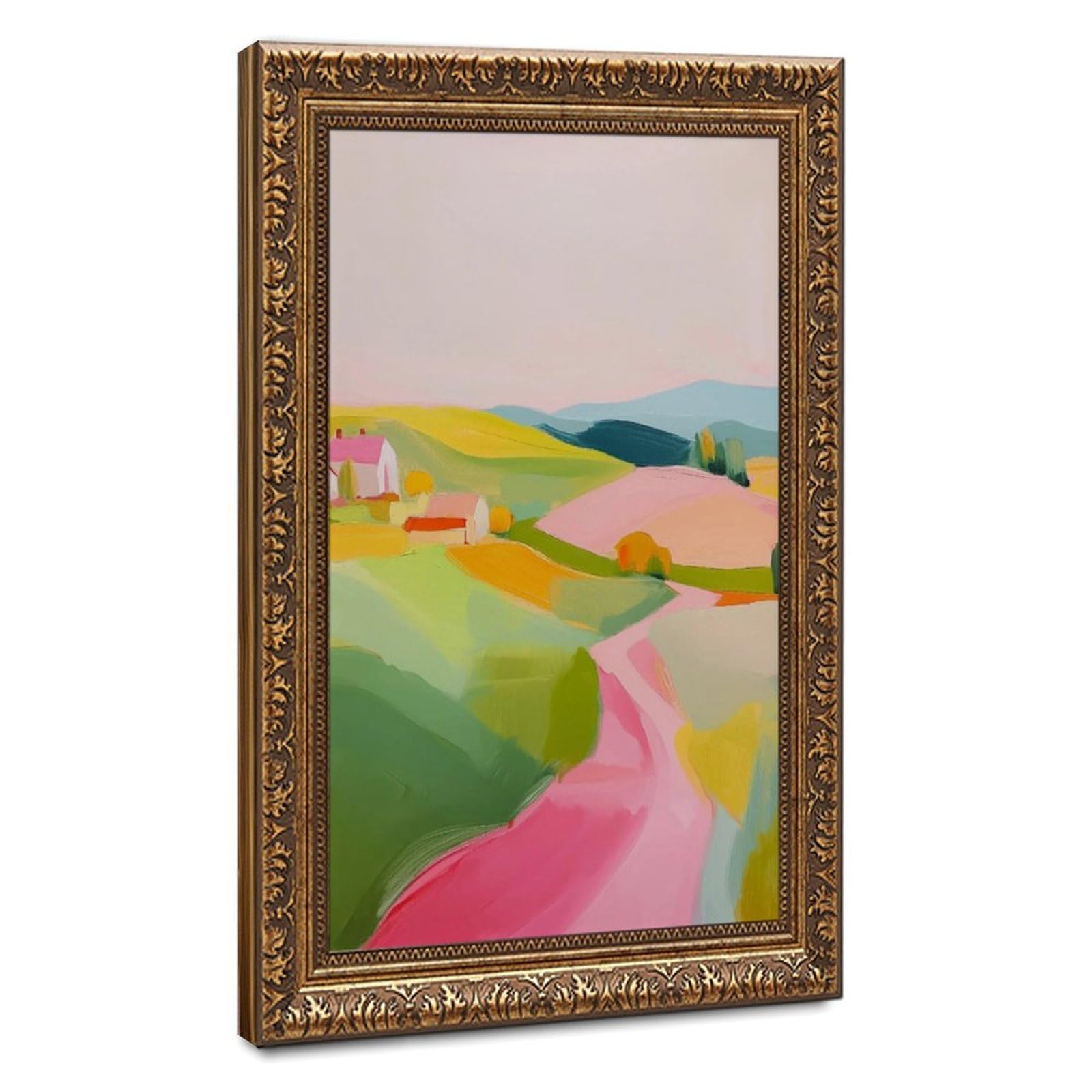 Bareronor Colorful Abstract Landscape Canvas Poster Bedroom Decor Landscape Office Room Decor Gift 20" L X 30" W