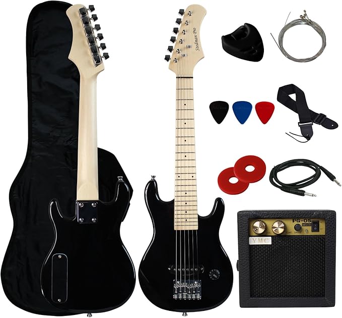 YMC 30" Kids Electric Guitar Pack With 5Watt Amp, Gig Bag
