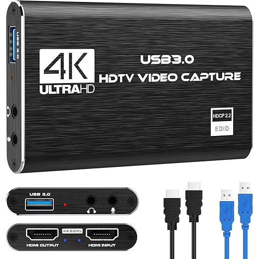 KGEAMP 4K HDMI Capture Card