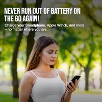 UMBRELLA Powerbank 10000 mAh Kék - Vezeték Nélküli Mágneses Töltő USB-C Gyorstöltés 22.5W PD 20W LED Kijelző Hordozható 3