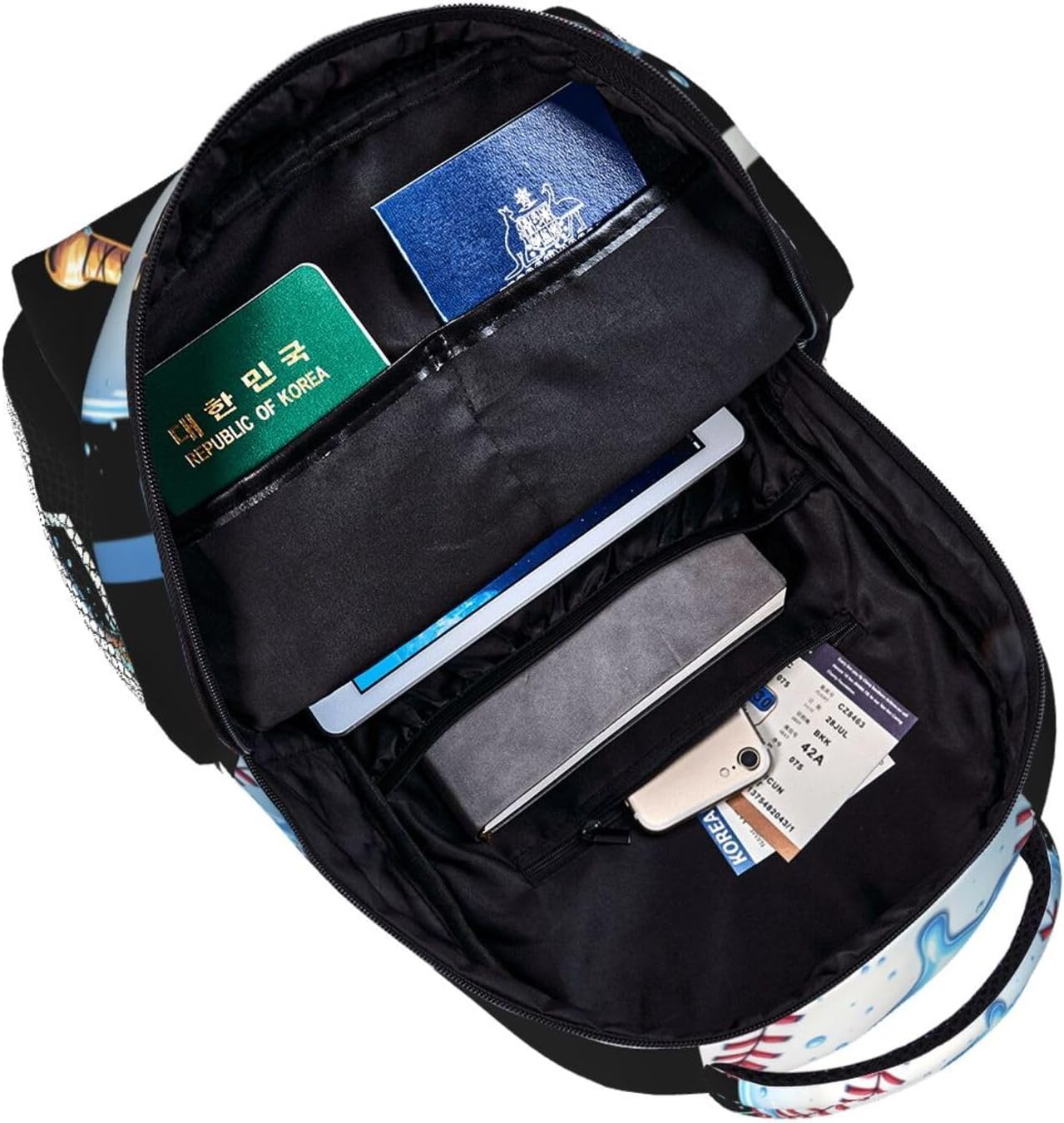 Baseball Home Plate Drip Game Day Backpack Lightweight Laptop Daypack Travel Double Shoulder Bag For Women Men