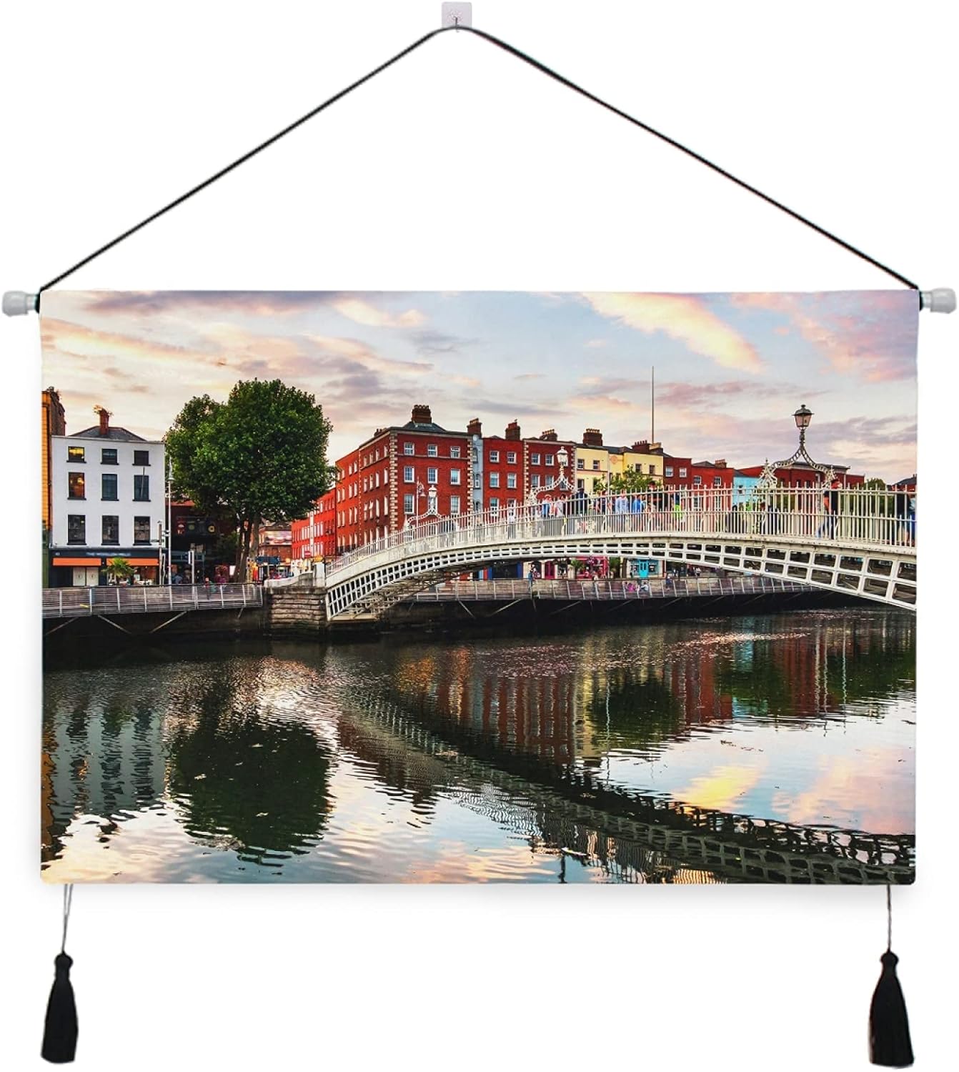 Ha Penny Bridge in Dublin Ireland Canvas Wall Art, Print