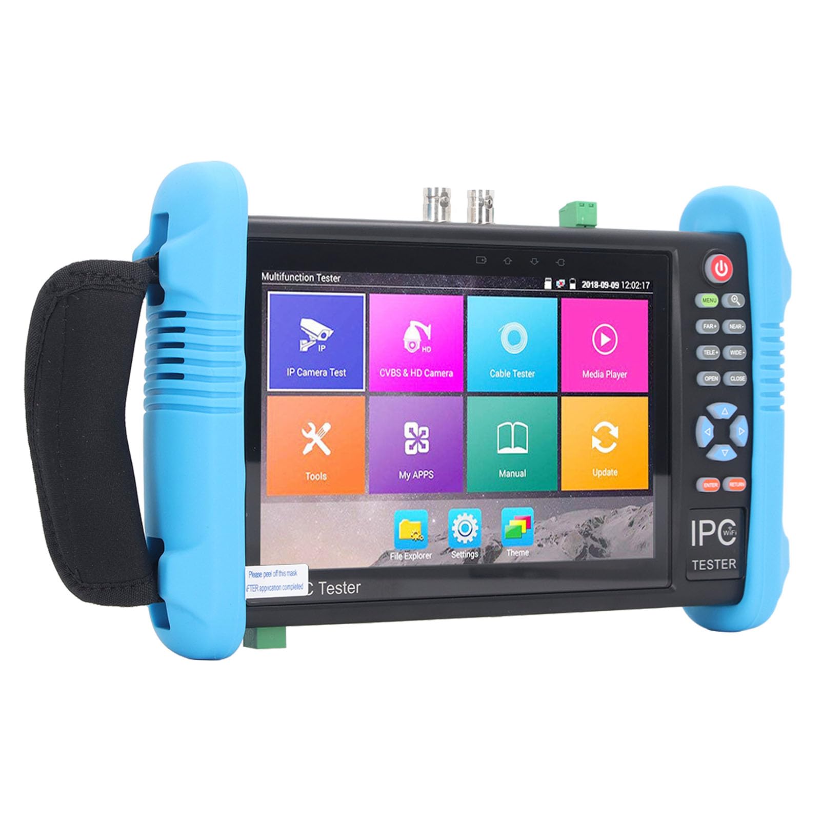 7-Zoll-IPS-Touchscreen-CCTV-Kameratester 4K-CCTV-Kameratester Netzwerk-Videoüberwachungstester 100-240 V mit TVI CVI AHD SDI IP-Kameratest (EU-Stecker)
