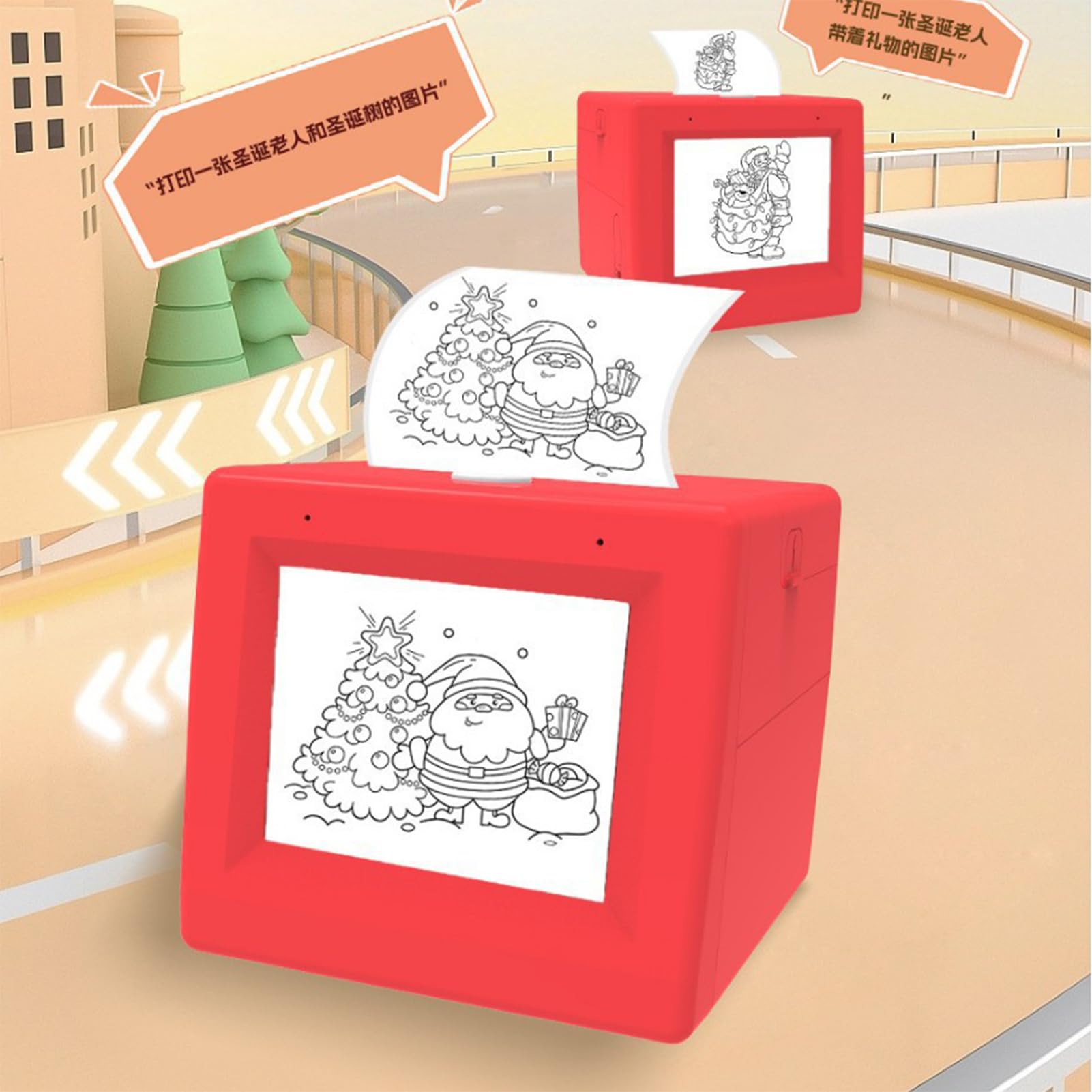 Stampante per Sticker Box Macchina Intelligente Portatile Senza Inchiostro | Mini Stampante per Adesivi Portatile Senza Inchiostro per Bambini e Bambine Famiglia e Casa Apprendimento In