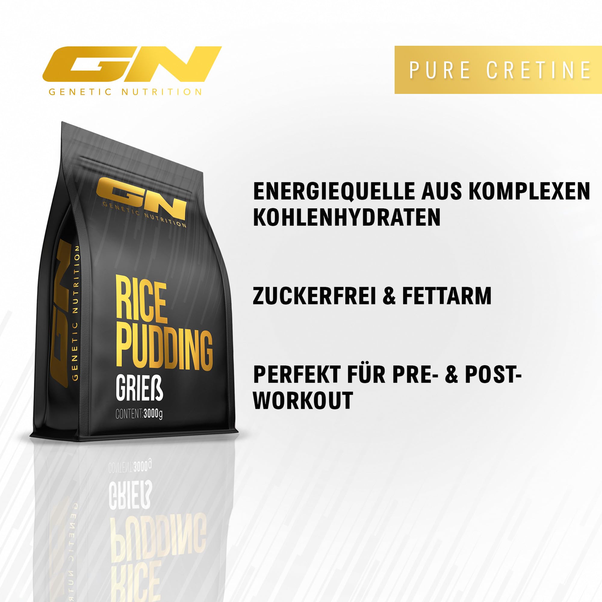 GN Laboratories Rice Pudding Grieß Proteinpudding Zuckerfrei Low-Carb 3000g Beutel