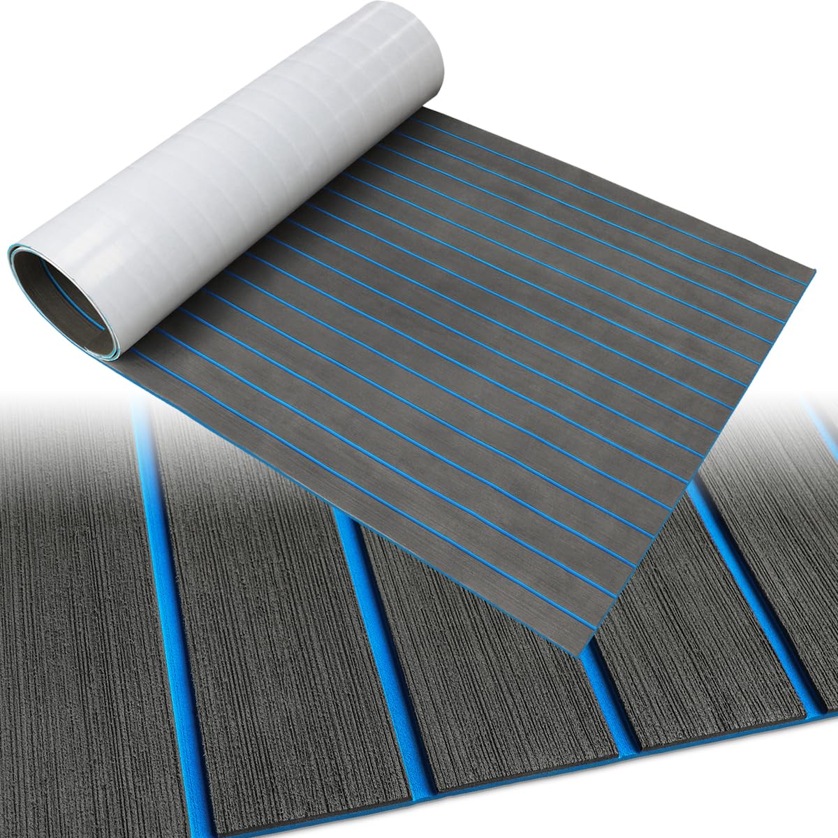 HZCHIONE EVA Foam Boat Decking Flooring 240x41/55/90cm Faux Teak Boat Floor Mat Self-Adhesive Boat Marine Carpet Non-Slip Foam Boat Deck Rolls Sheet for Boats Pontoon Yacht Swim Platform Helm Pad