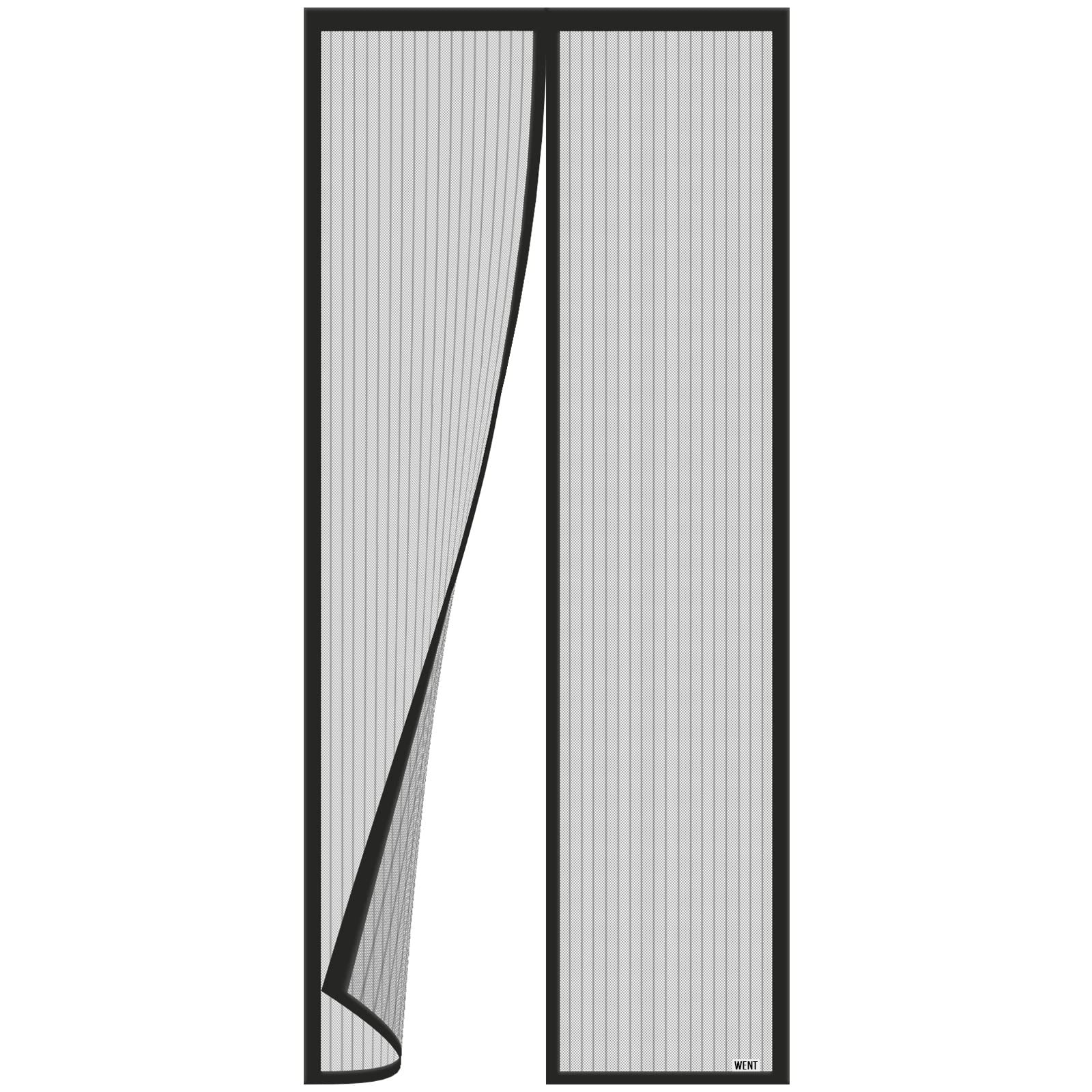 WENT Magnetic Fly Screen Door 165x165 cm, Various Sizes, Insect Screen No Drilling Required, Suitable for Balcony, Terrace, Cellar, Bedroom and Sliding Doors, Black โ image 1